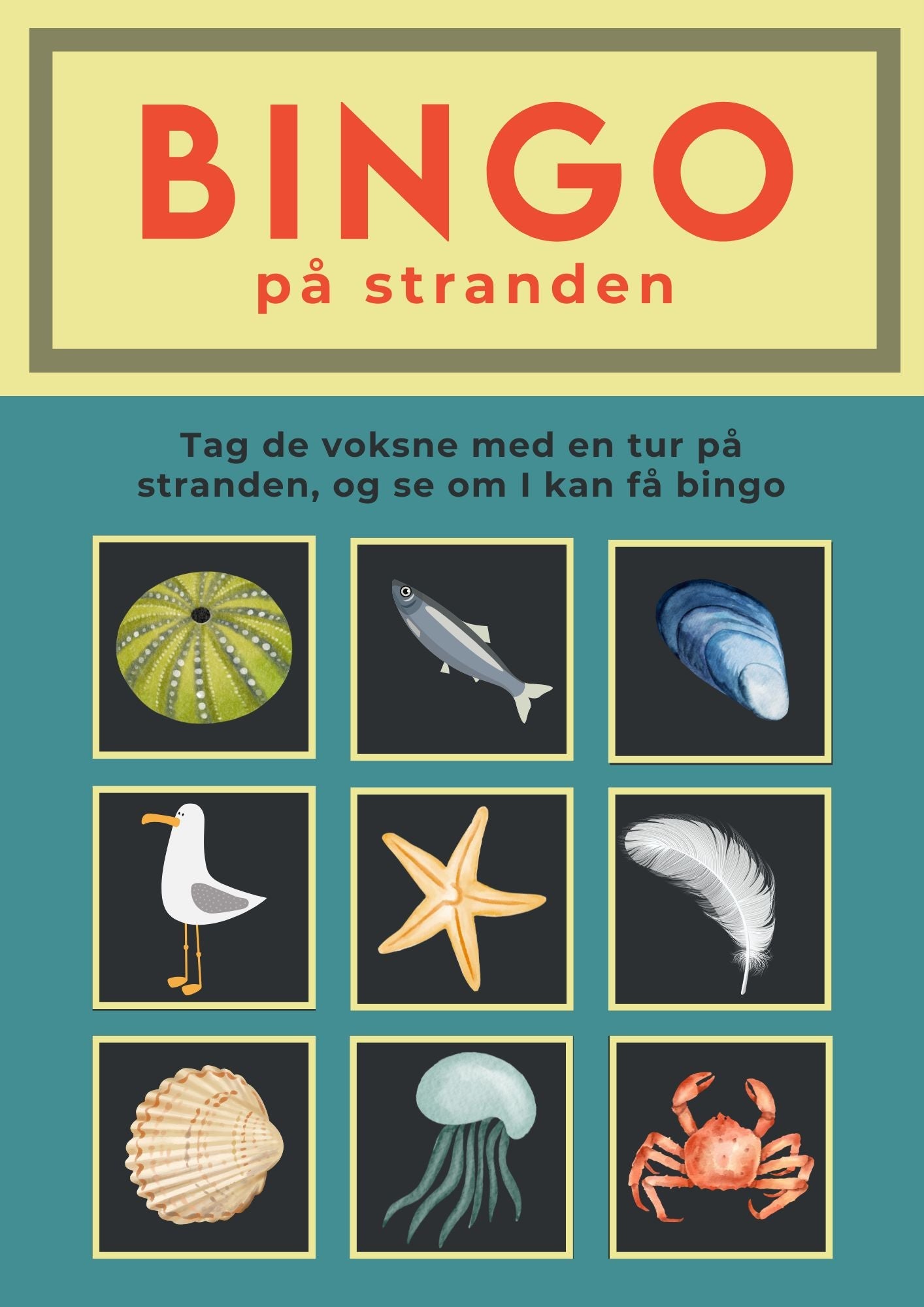 Naturbingo på stranden - download